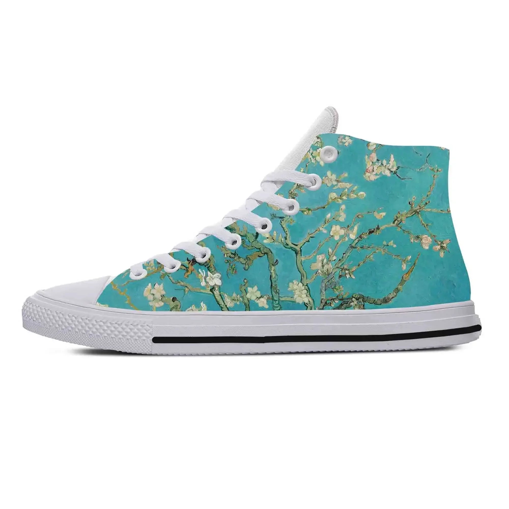 Van Gogh Starry Night Oil Painting High - Top Comfortable Sneakers - Homebound Essentials