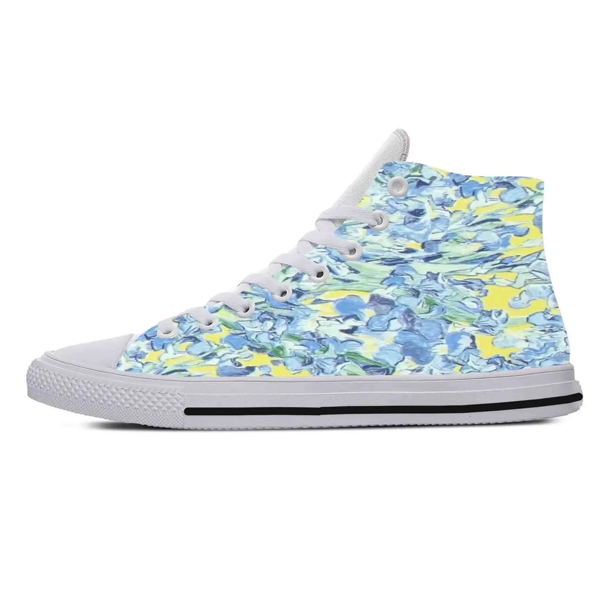 Van Gogh Starry Night Oil Painting High - Top Comfortable Sneakers - Homebound Essentials