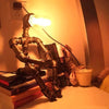 Vintage Steampunk Desk Lamp: Industrial Robot Pipe Light - Homebound Essentials