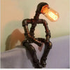 Vintage Steampunk Desk Lamp: Industrial Robot Pipe Light - Homebound Essentials