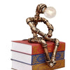 Vintage Steampunk Desk Lamp: Industrial Robot Pipe Light - Homebound Essentials