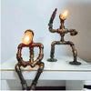 Vintage Steampunk Desk Lamp: Industrial Robot Pipe Light - Homebound Essentials