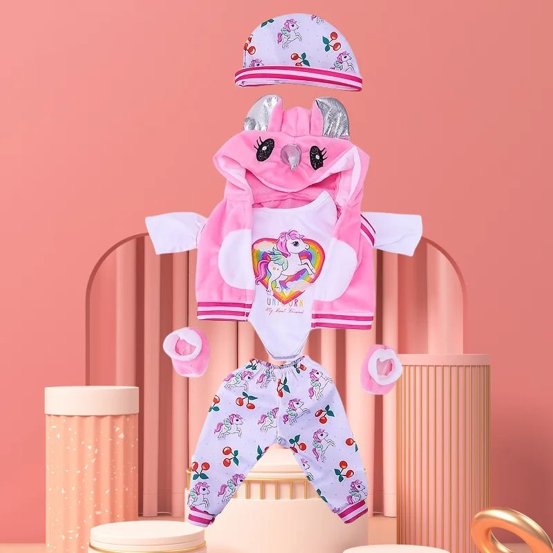Warm Jumper Jumpsuit & Shoes Set for 17 - 18 Inch Baby Dolls - Homebound Essentials