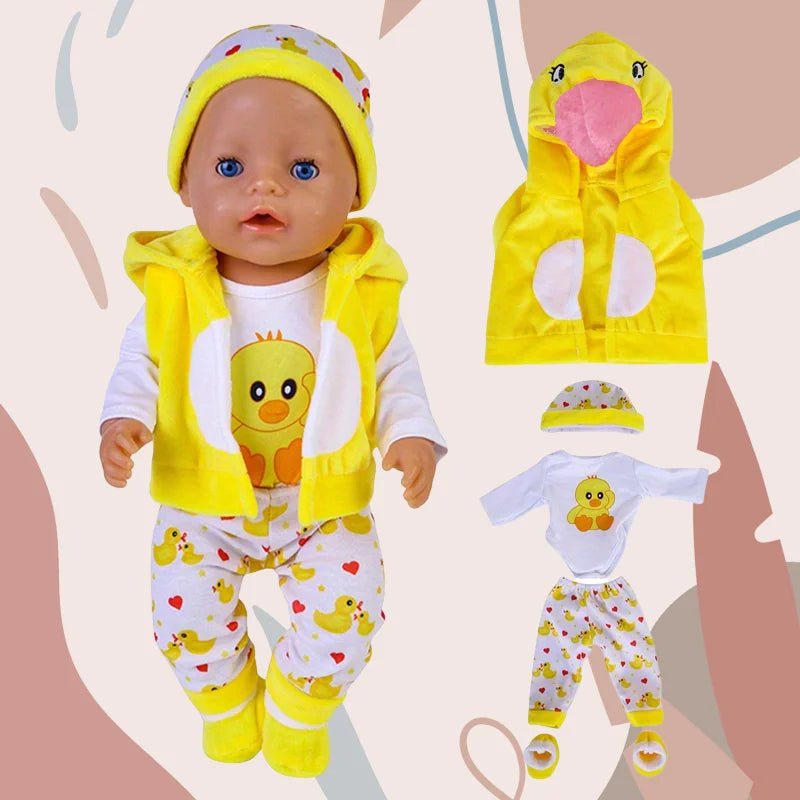 Warm Jumper Jumpsuit & Shoes Set for 17 - 18 Inch Baby Dolls - Homebound Essentials