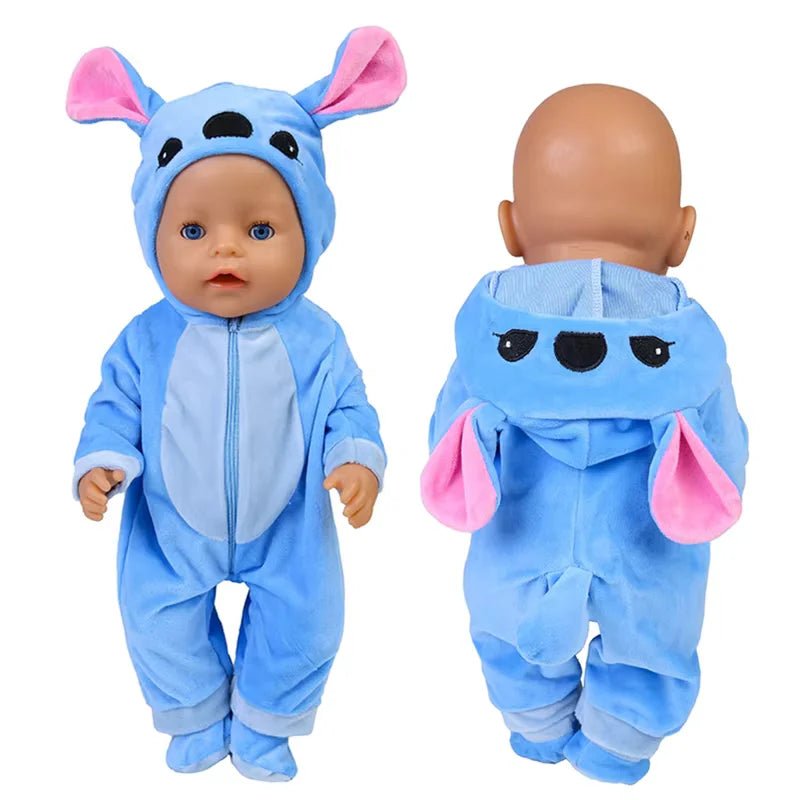 Warm Jumper Jumpsuit & Shoes Set for 17 - 18 Inch Baby Dolls - Homebound Essentials
