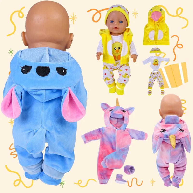 Warm Jumper Jumpsuit & Shoes Set for 17 - 18 Inch Baby Dolls - Homebound Essentials