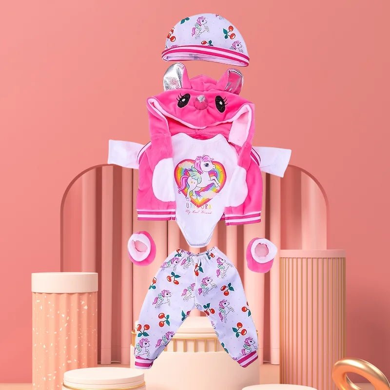 Warm Jumper Jumpsuit & Shoes Set for 17 - 18 Inch Baby Dolls - Homebound Essentials