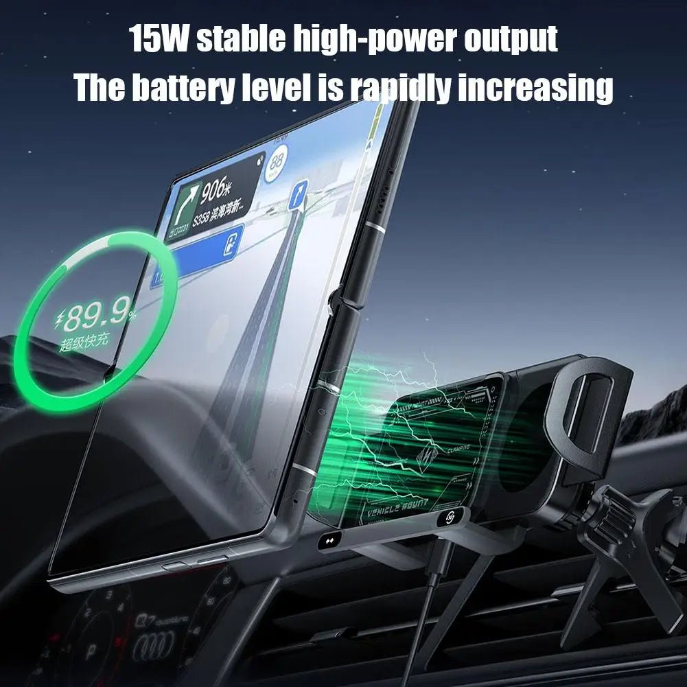 Wireless Fast Car Charger Mount | Gravity Phone Holder for Samsung | Automatic Rotating Charging Stand - Homebound Essentials